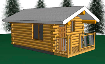 Aspen Cabin 12x16 Amish Log Cabin