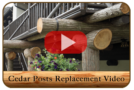 Lake McDonald Lodge in Glacier National Park Cedar Post Replacement