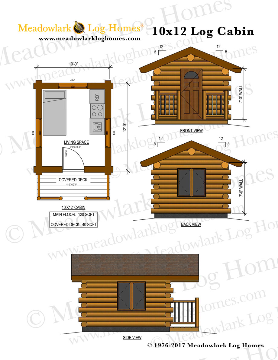 bluebird 10x12 log cabin - meadowlark log homes