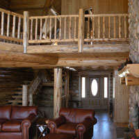 Meadowlark Log Loft Railing